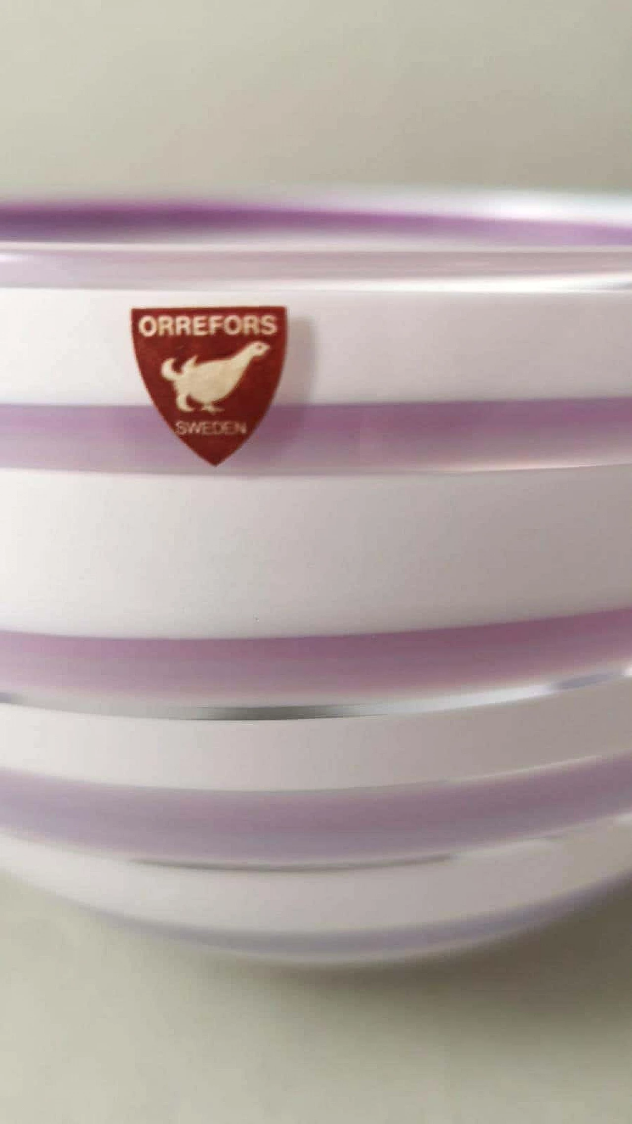 Ciotola e piatto in cristallo colorato di Orrefors Sweden, anni '90 7