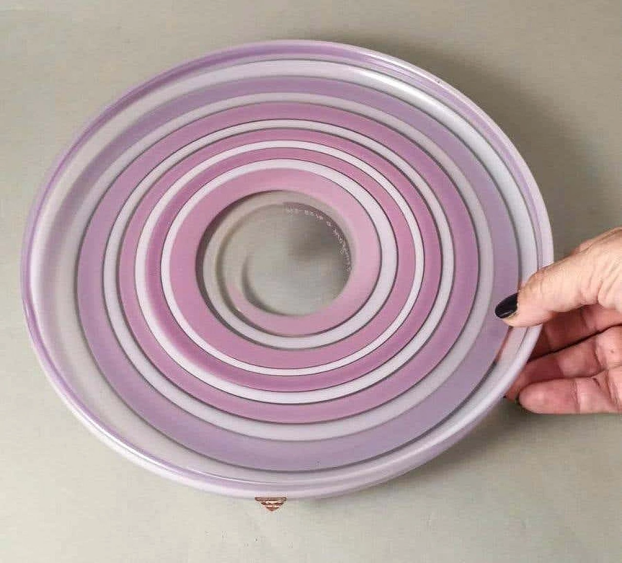 Ciotola e piatto in cristallo colorato di Orrefors Sweden, anni '90 16