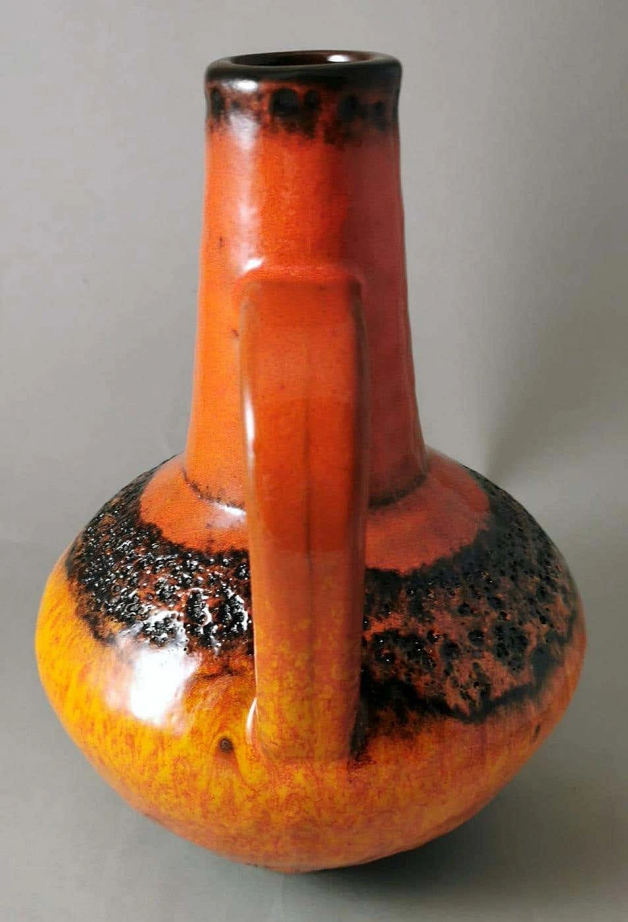 Caraffa in ceramica Fat Lava colorata e smaltata, anni '60 5