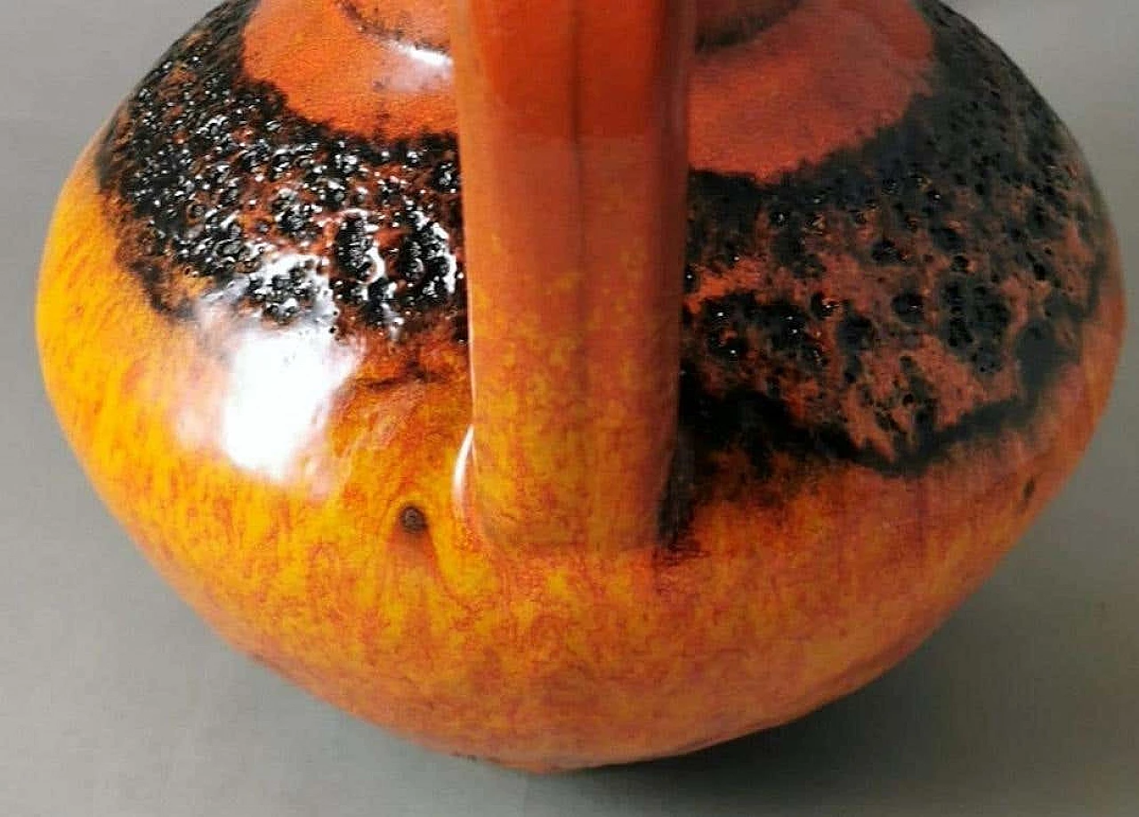 Caraffa in ceramica Fat Lava colorata e smaltata, anni '60 8