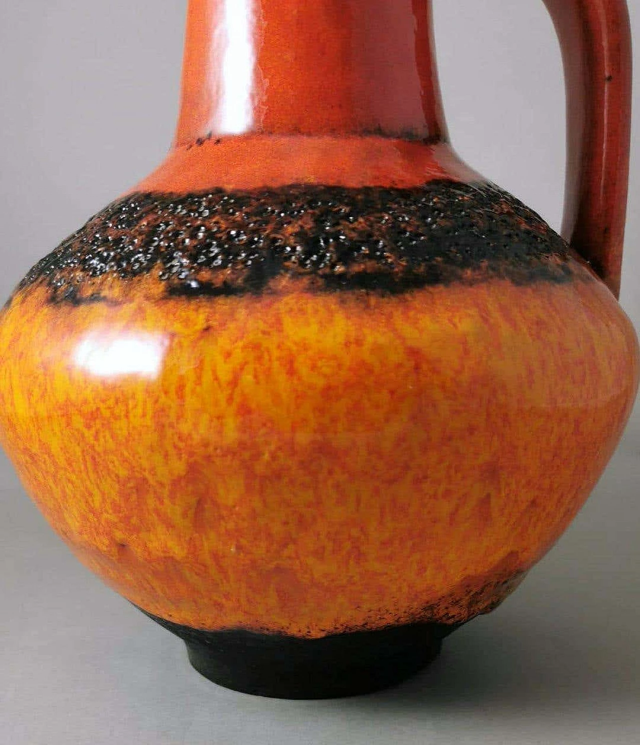 Caraffa in ceramica Fat Lava colorata e smaltata, anni '60 9