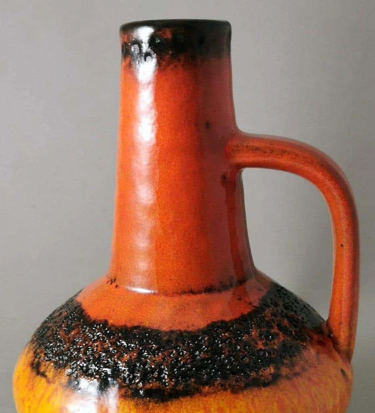 Caraffa in ceramica Fat Lava colorata e smaltata, anni '60 10