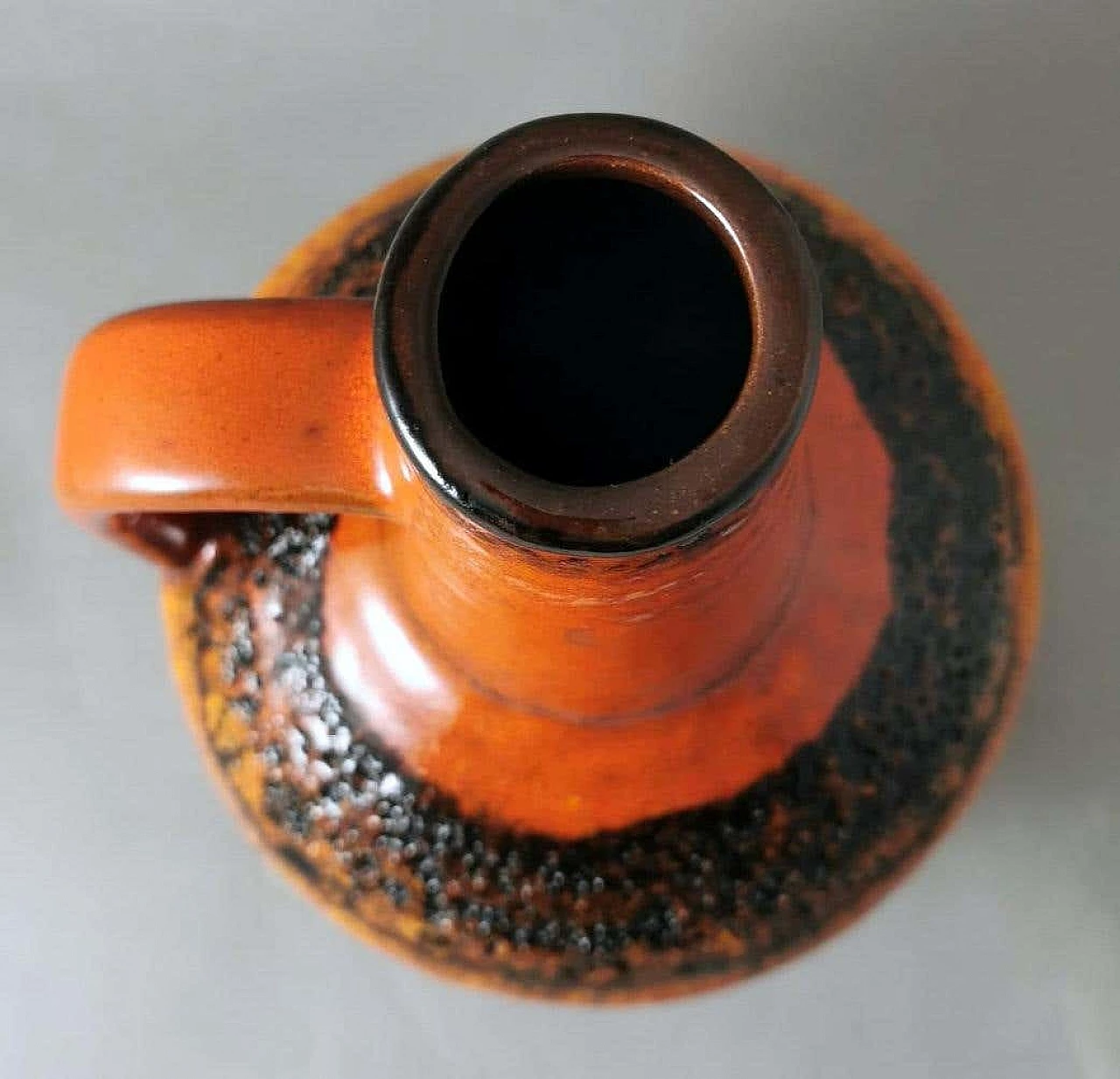 Caraffa in ceramica Fat Lava colorata e smaltata, anni '60 11