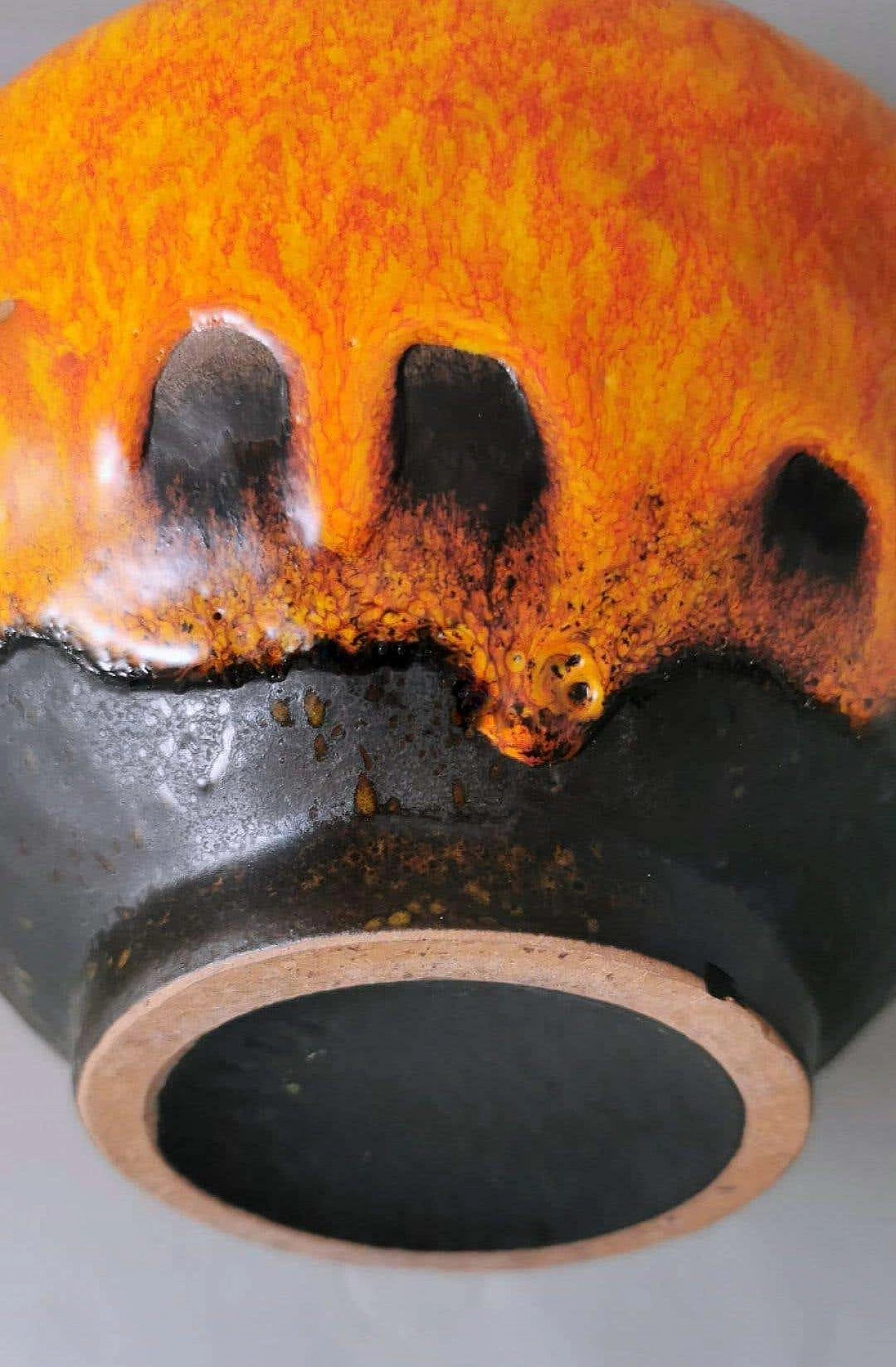 Caraffa in ceramica Fat Lava colorata e smaltata, anni '60 14
