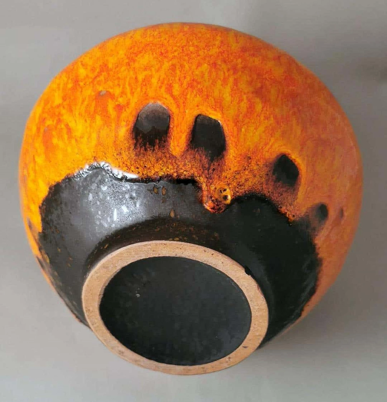 Caraffa in ceramica Fat Lava colorata e smaltata, anni '60 15