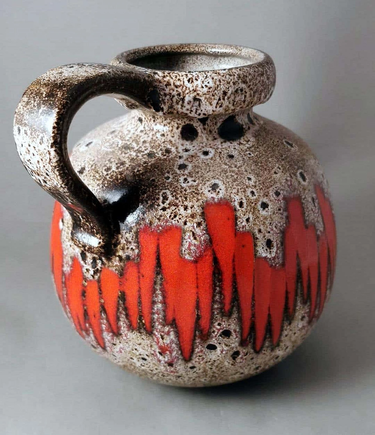 Brocca in ceramica Fat Lava colorata e smaltata di Scheurich, anni '60 4