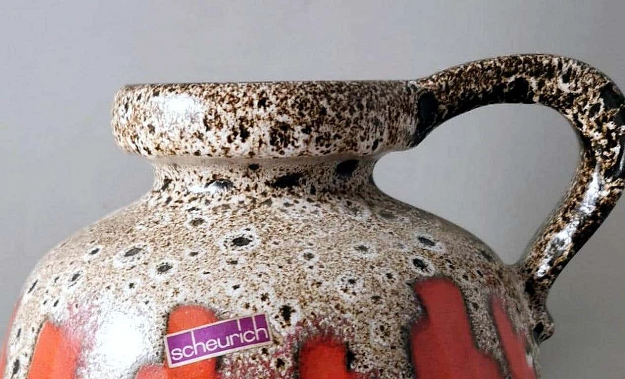 Brocca in ceramica Fat Lava colorata e smaltata di Scheurich, anni '60 10