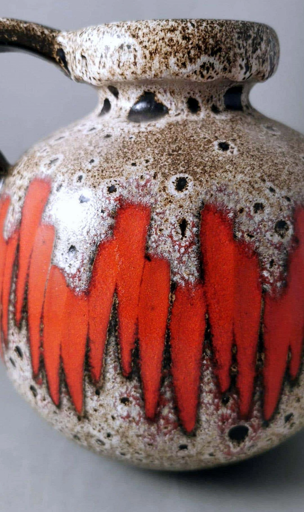 Brocca in ceramica Fat Lava colorata e smaltata di Scheurich, anni '60 12