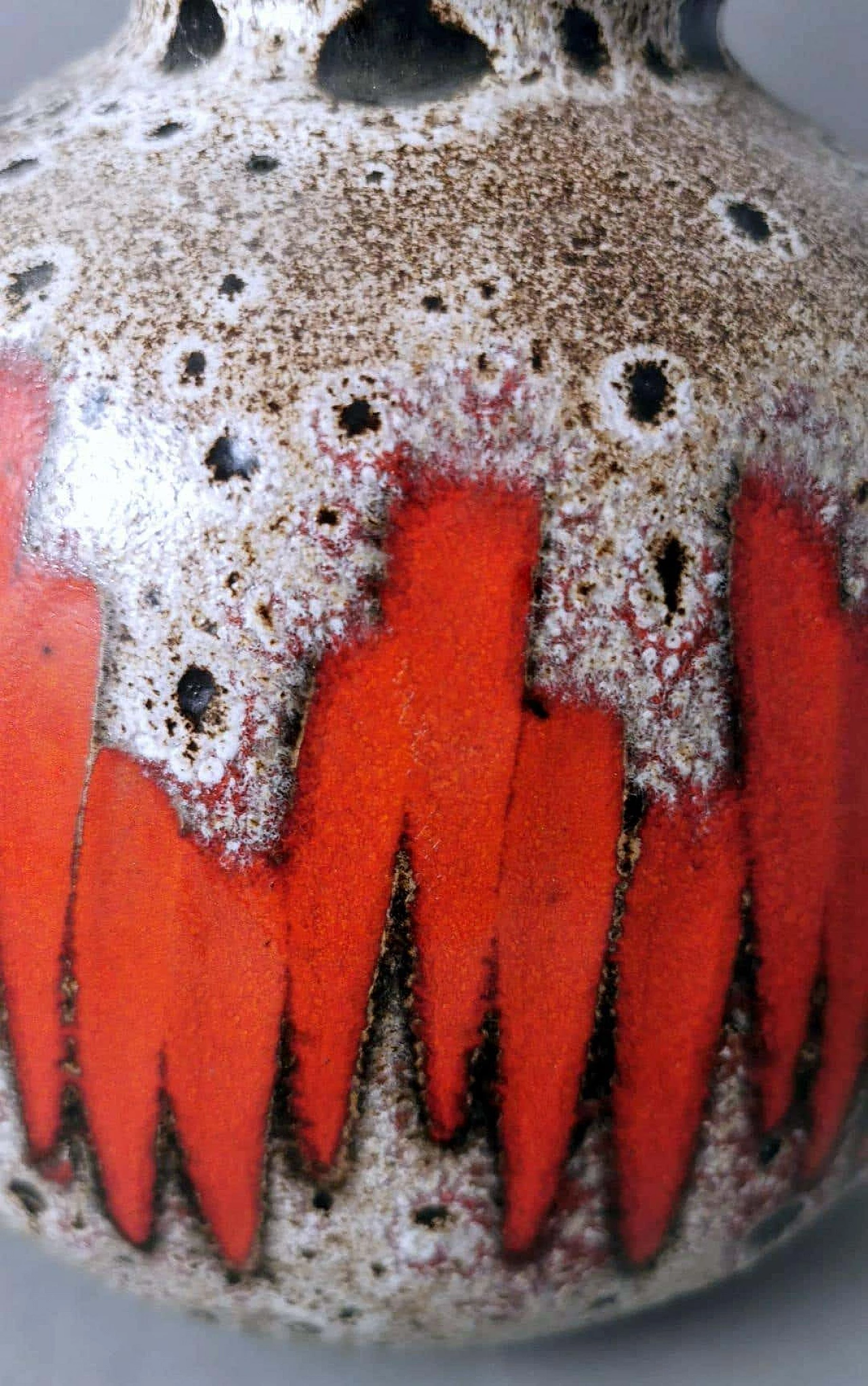 Coloured and glazed Fat Lava ceramic jug by Scheurich, 1960s 13