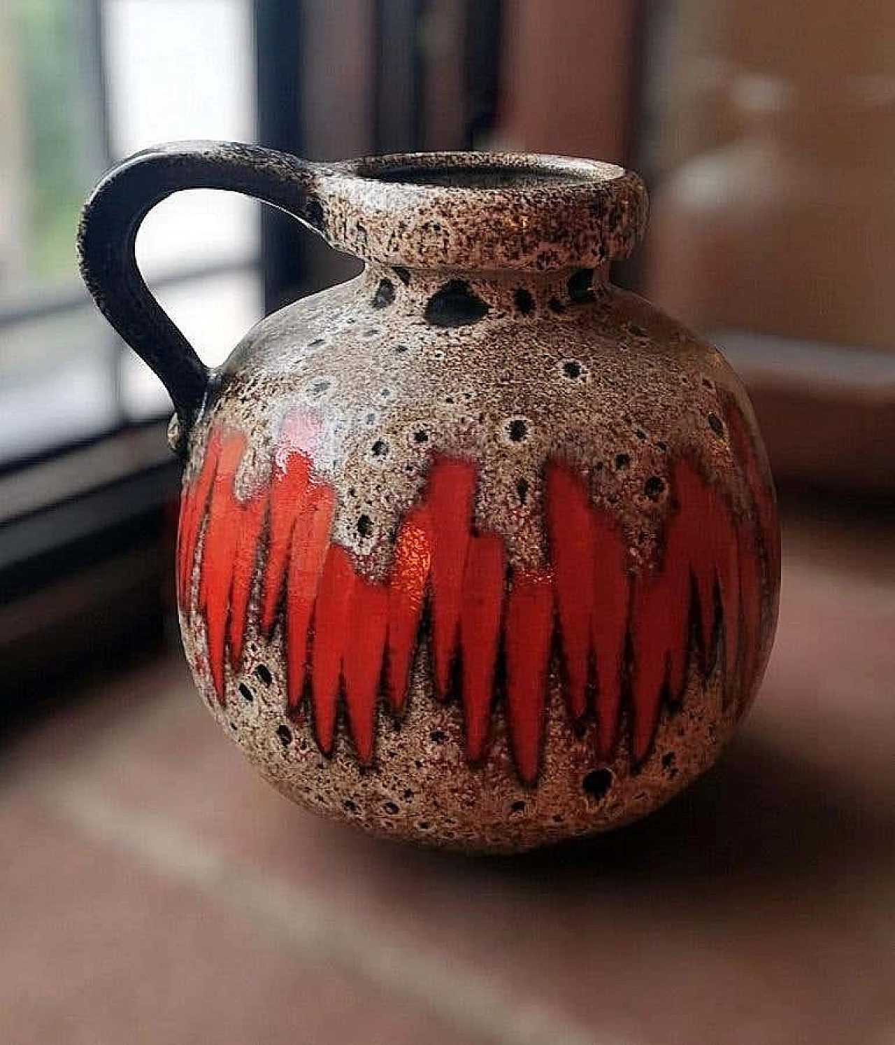 Brocca in ceramica Fat Lava colorata e smaltata di Scheurich, anni '60 16