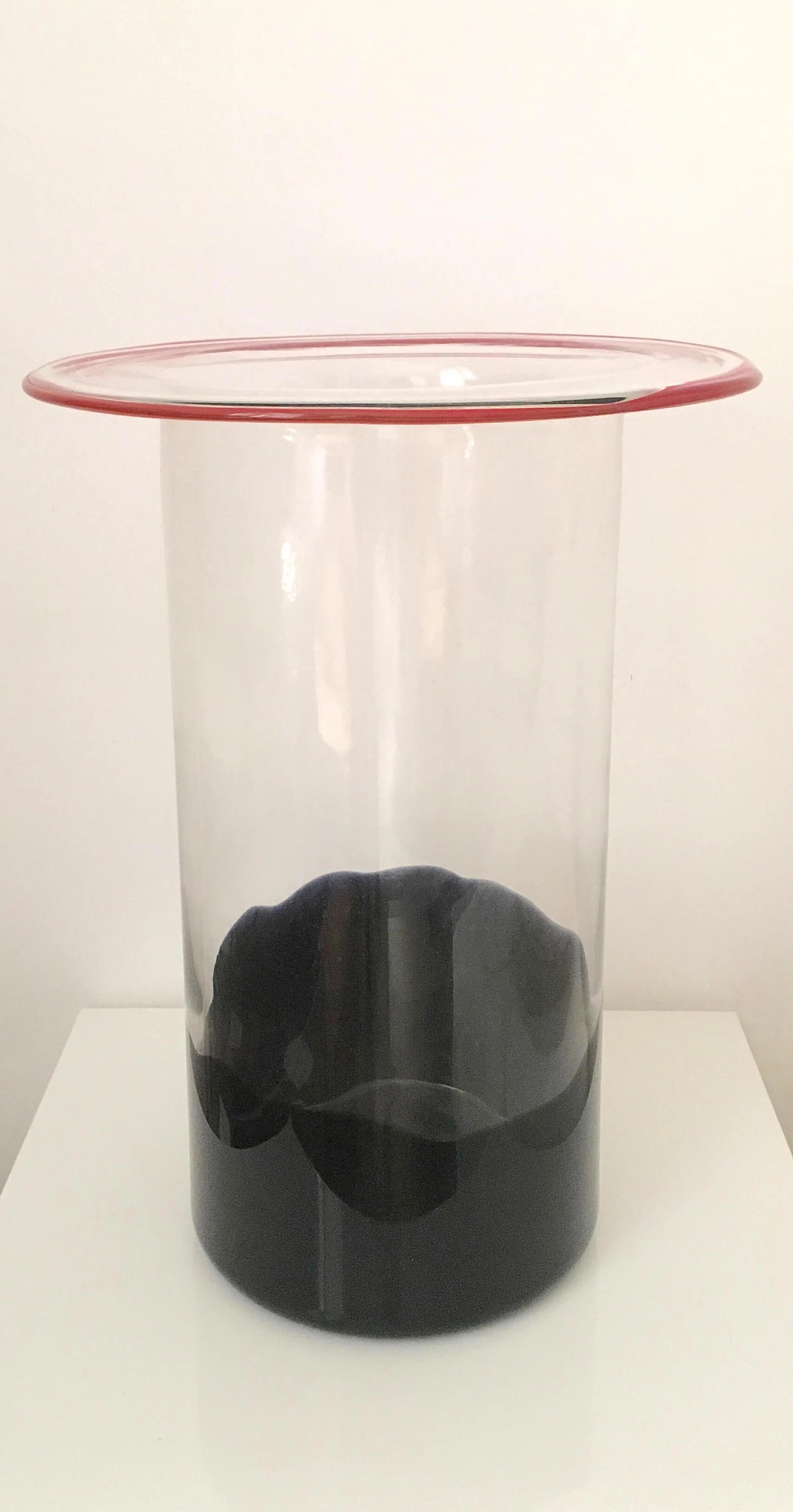 Cylindrical glass hat vase by Alessandro Pianon for Vistosi, 1970s 2