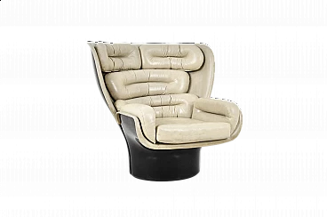 Elda beige leather armchair by Joe Colombo for Comfort, 1960s
