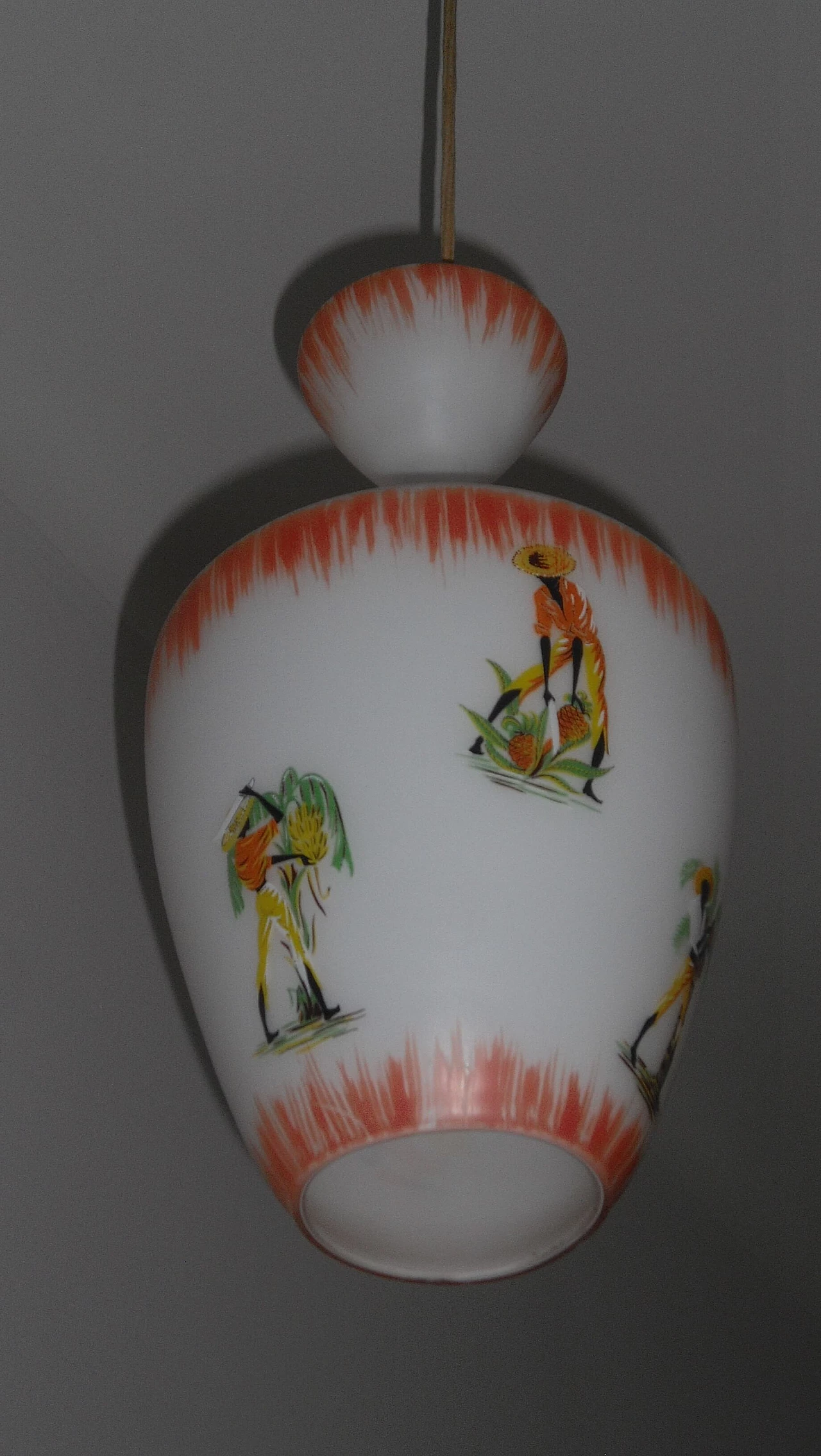 Decorated glass chandelier, 1960s 2