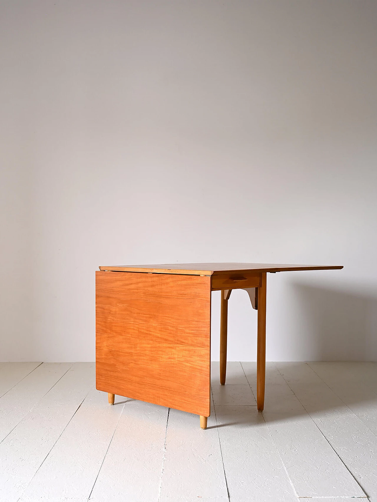 Scandinavian teak and birch extendable table, 1960s 6