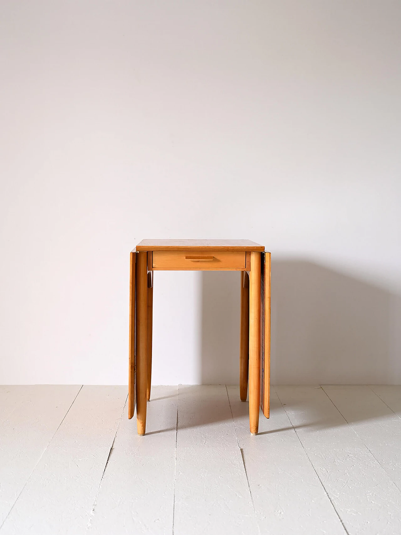 Scandinavian teak and birch extendable table, 1960s 9