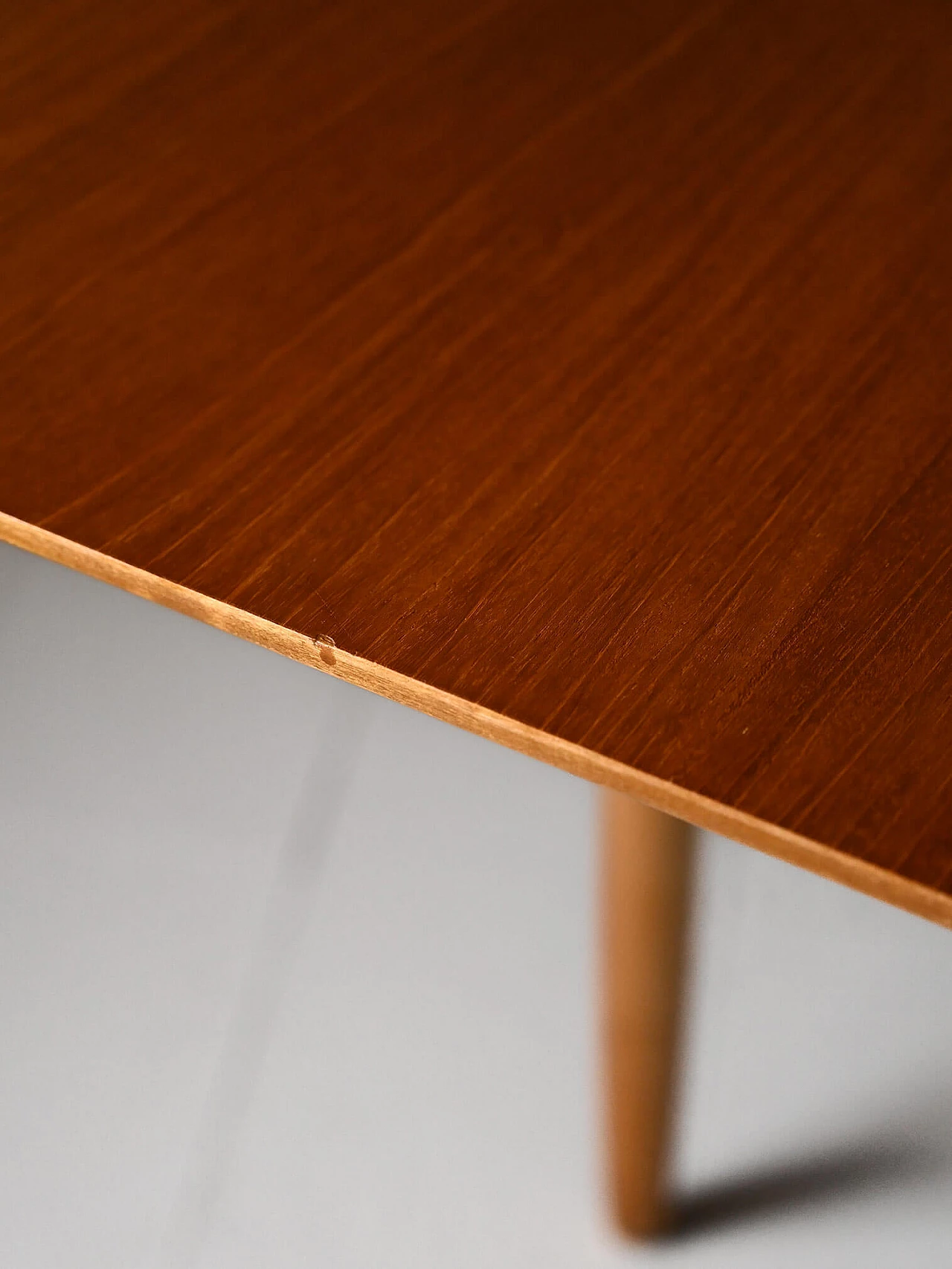 Scandinavian teak and birch extendable table, 1960s 12