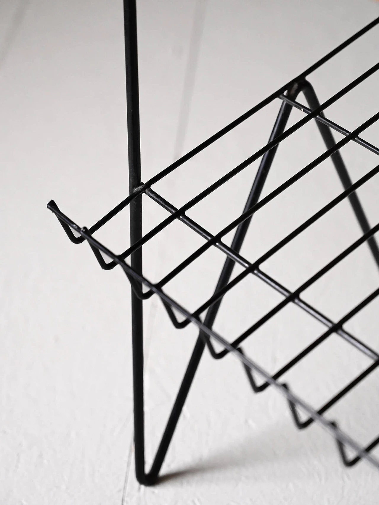 Pair of Swedish black metal and teak coffee tables, 1960s 6