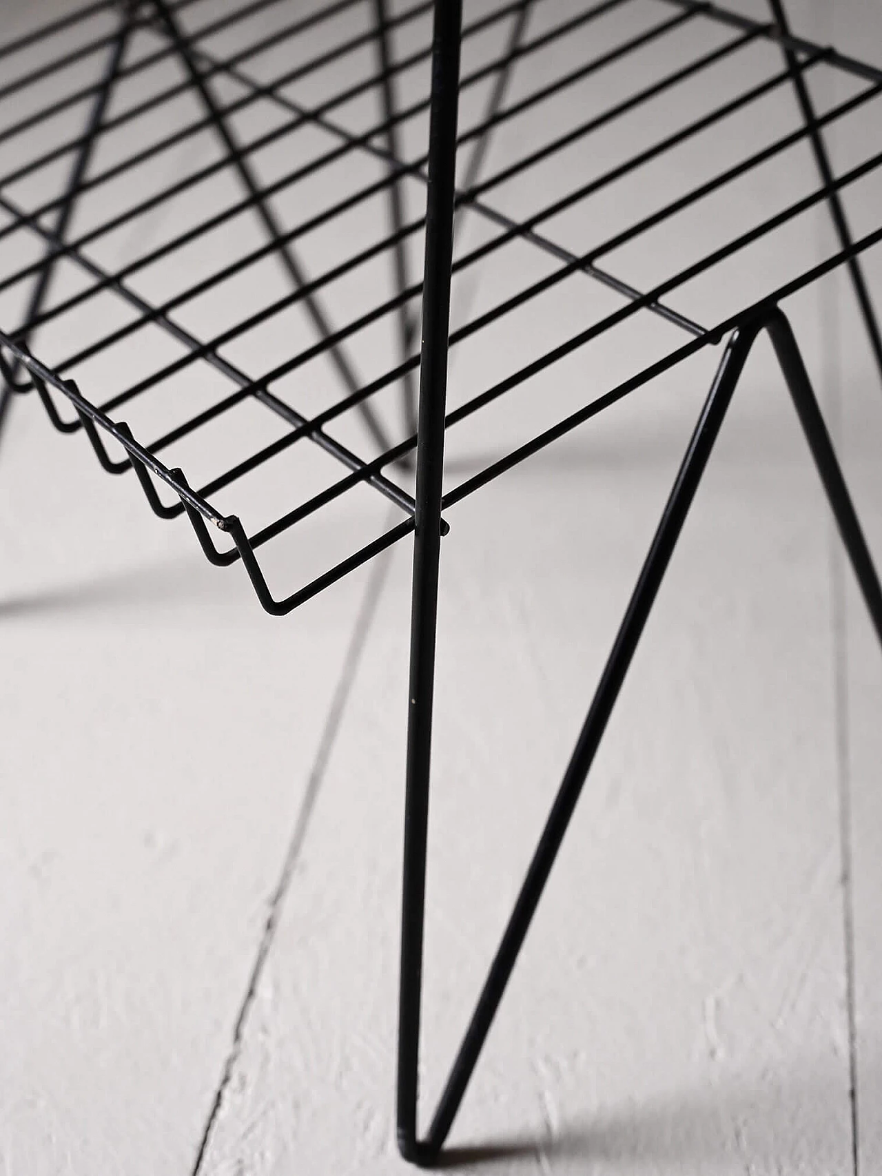 Pair of Swedish black metal and teak coffee tables, 1960s 8