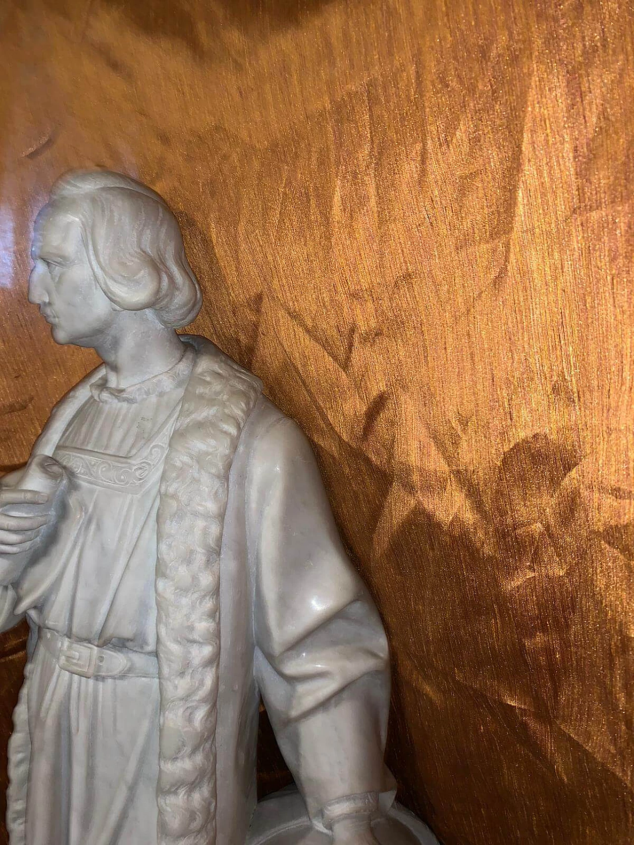 Scultura in marmo raffigurante Cristoforo Colombo, inizio '900 4