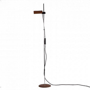 Floor lamp with metal frame and base, 1970s