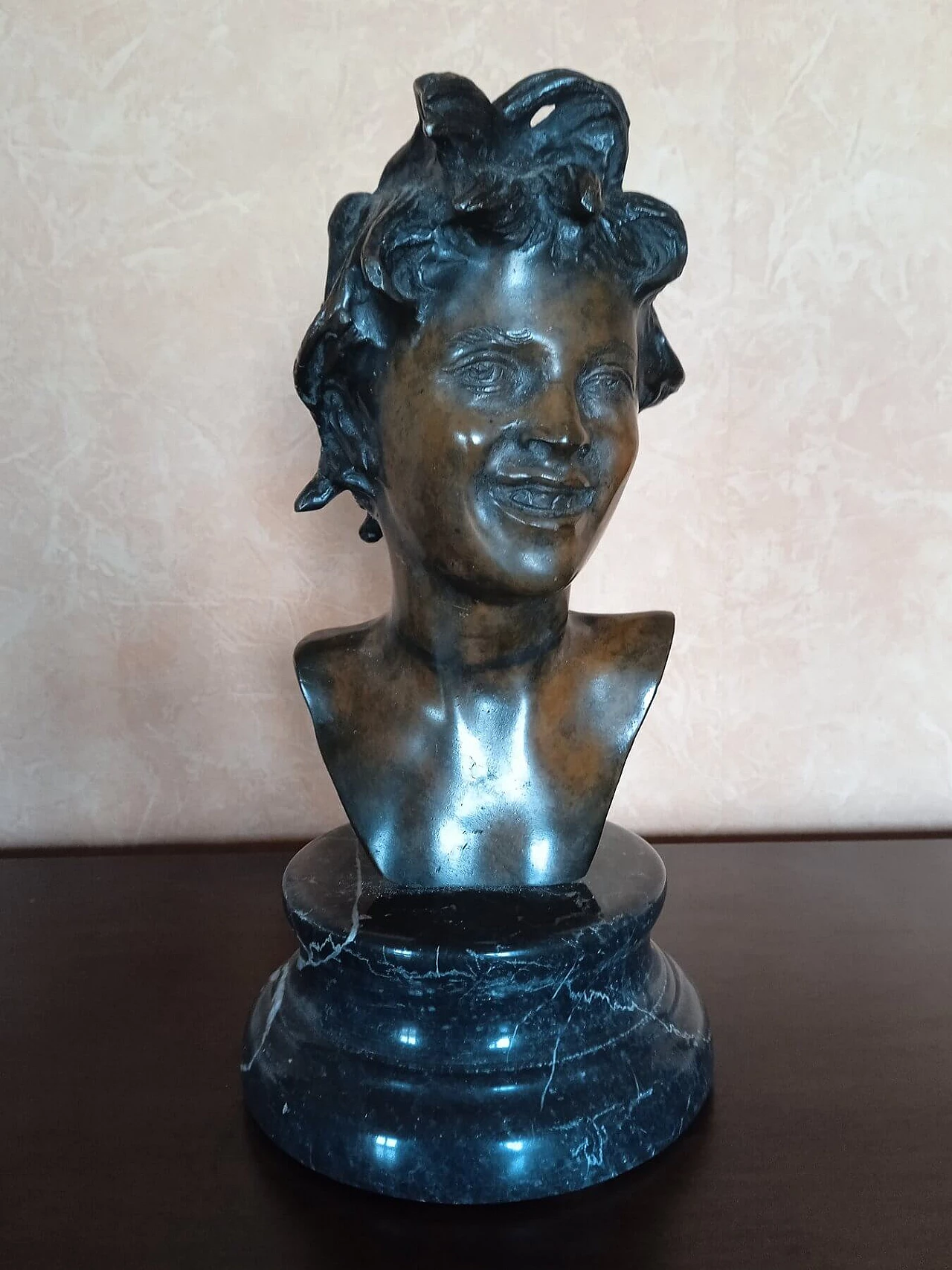 Vincenzo Cinque, busto in bronzo con base in marmo, inizio '900 1