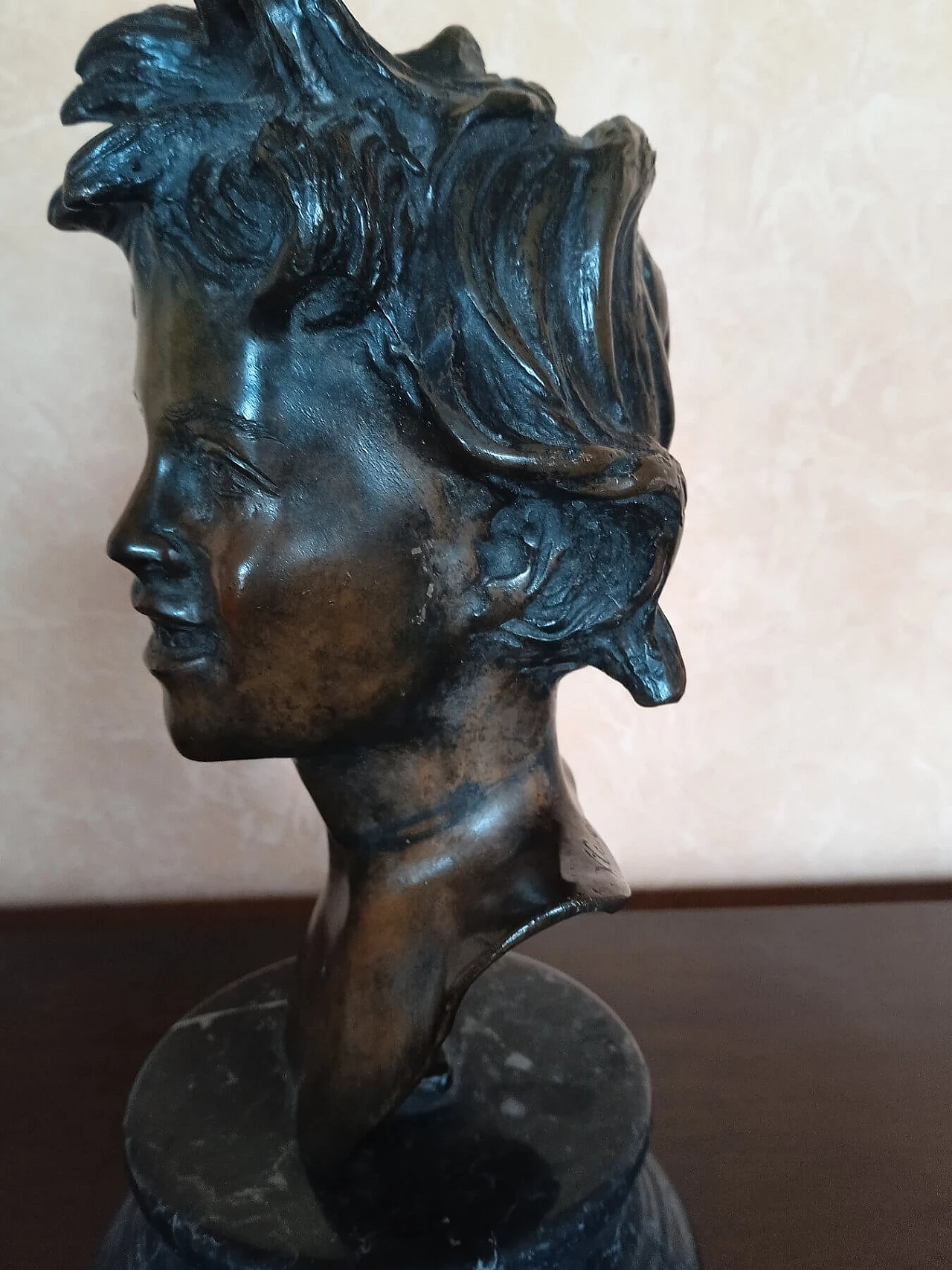 Vincenzo Cinque, busto in bronzo con base in marmo, inizio '900 3