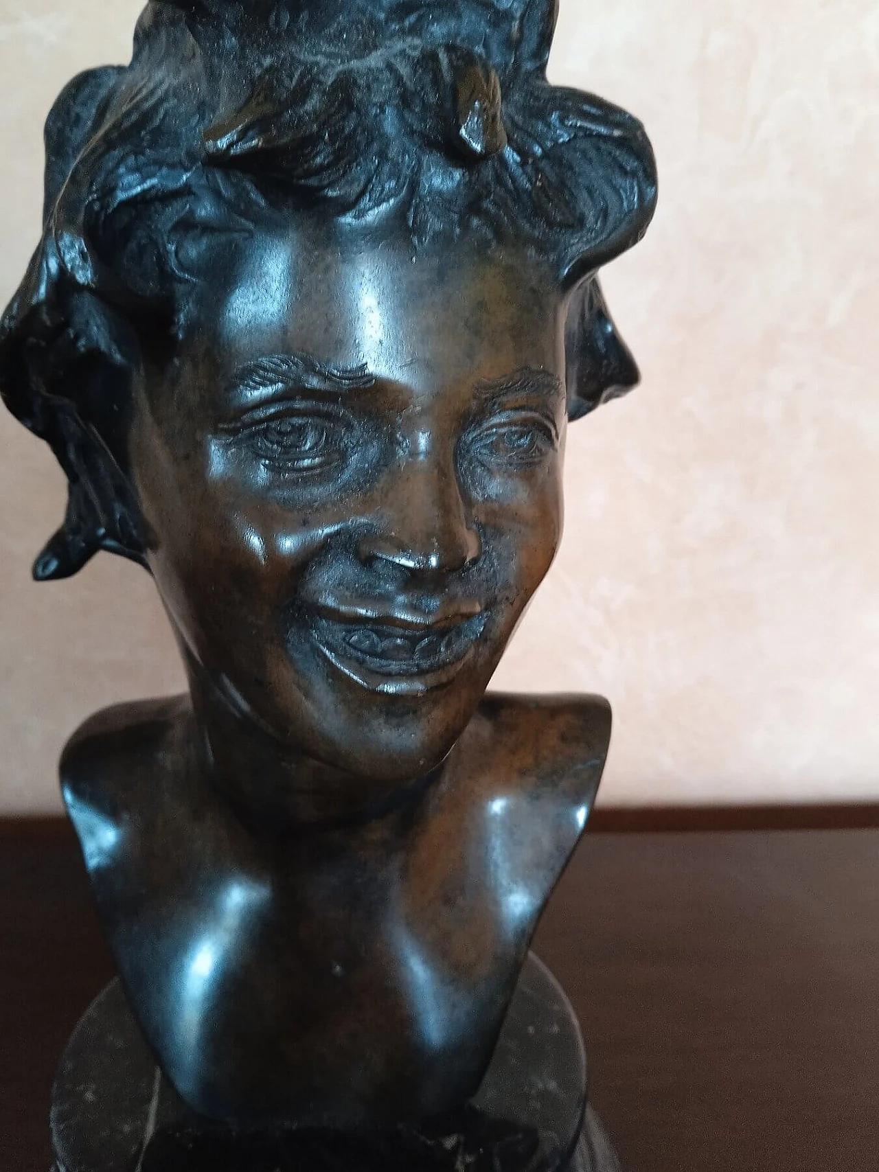 Vincenzo Cinque, busto in bronzo con base in marmo, inizio '900 4