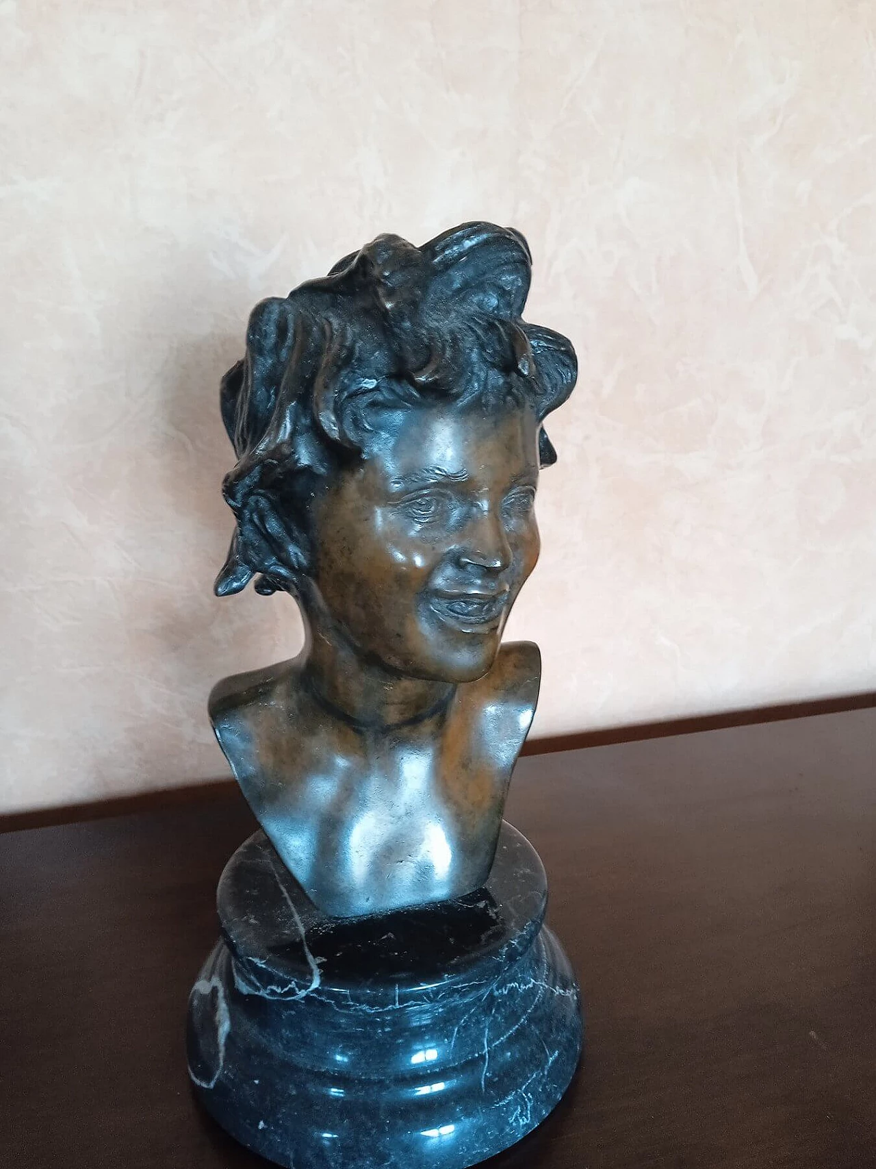 Vincenzo Cinque, busto in bronzo con base in marmo, inizio '900 5