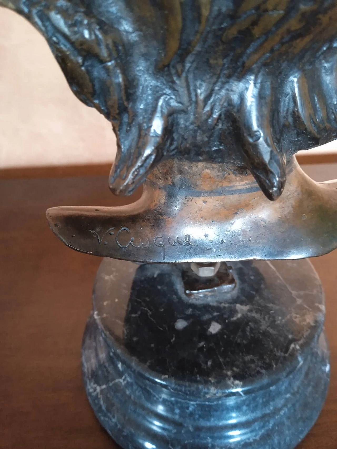 Vincenzo Cinque, busto in bronzo con base in marmo, inizio '900 6