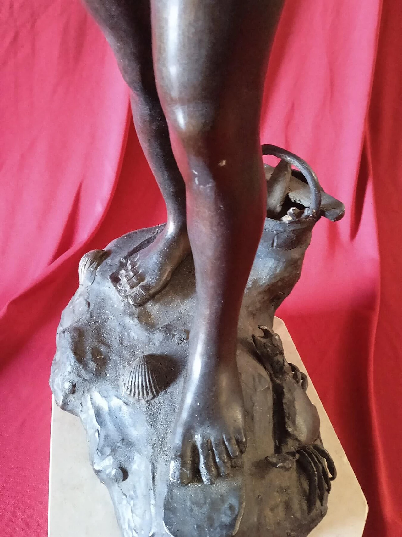 Giovanni Varlese, scultura in bronzo con base in marmo, inizio '900 3