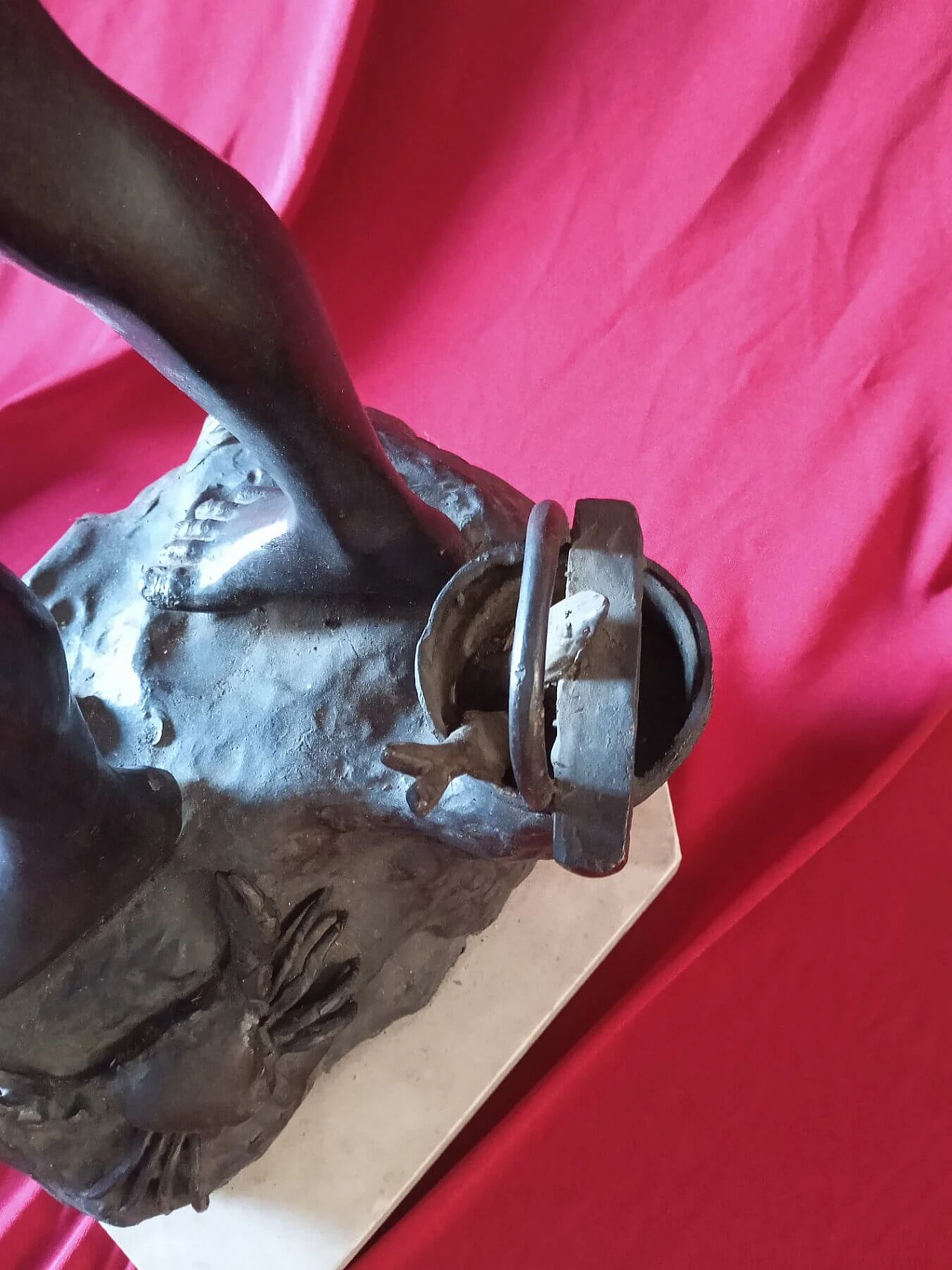 Giovanni Varlese, scultura in bronzo con base in marmo, inizio '900 9