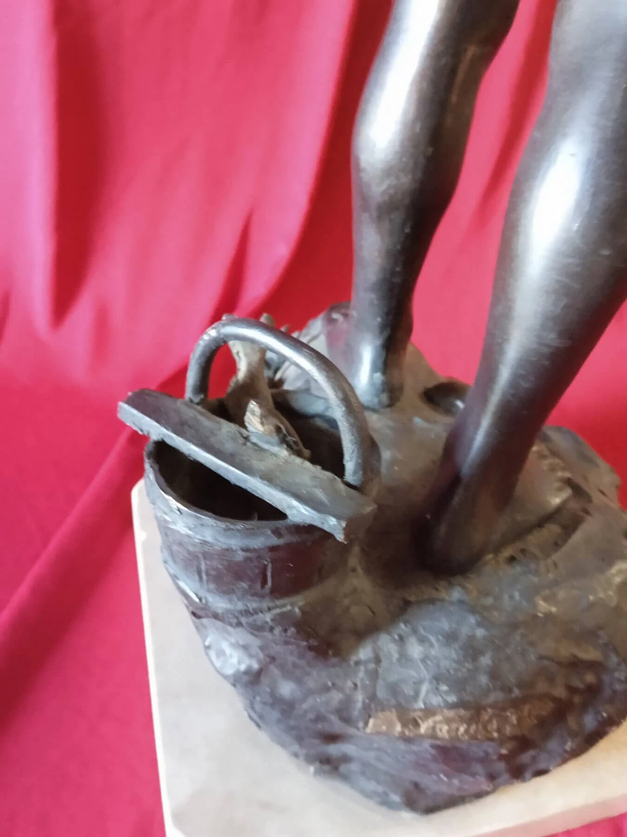 Giovanni Varlese, scultura in bronzo con base in marmo, inizio '900 10
