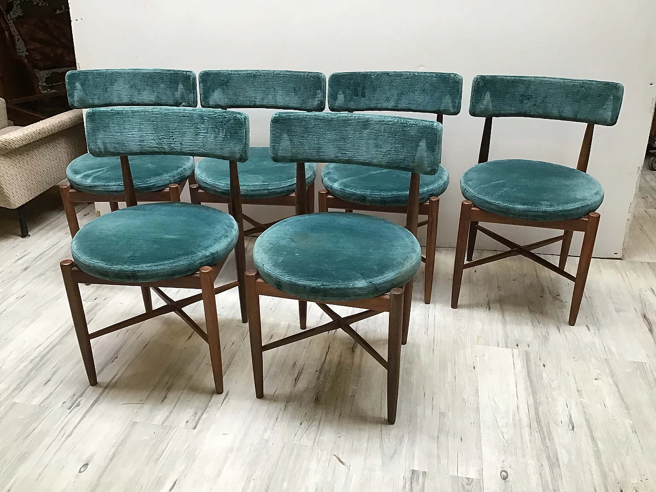 6 Sedie in teak di Victor Wilkins per G-Plan, anni '60 6