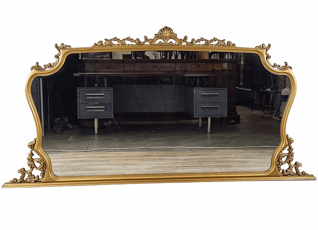 Gilded wooden mirror, 1960s 15