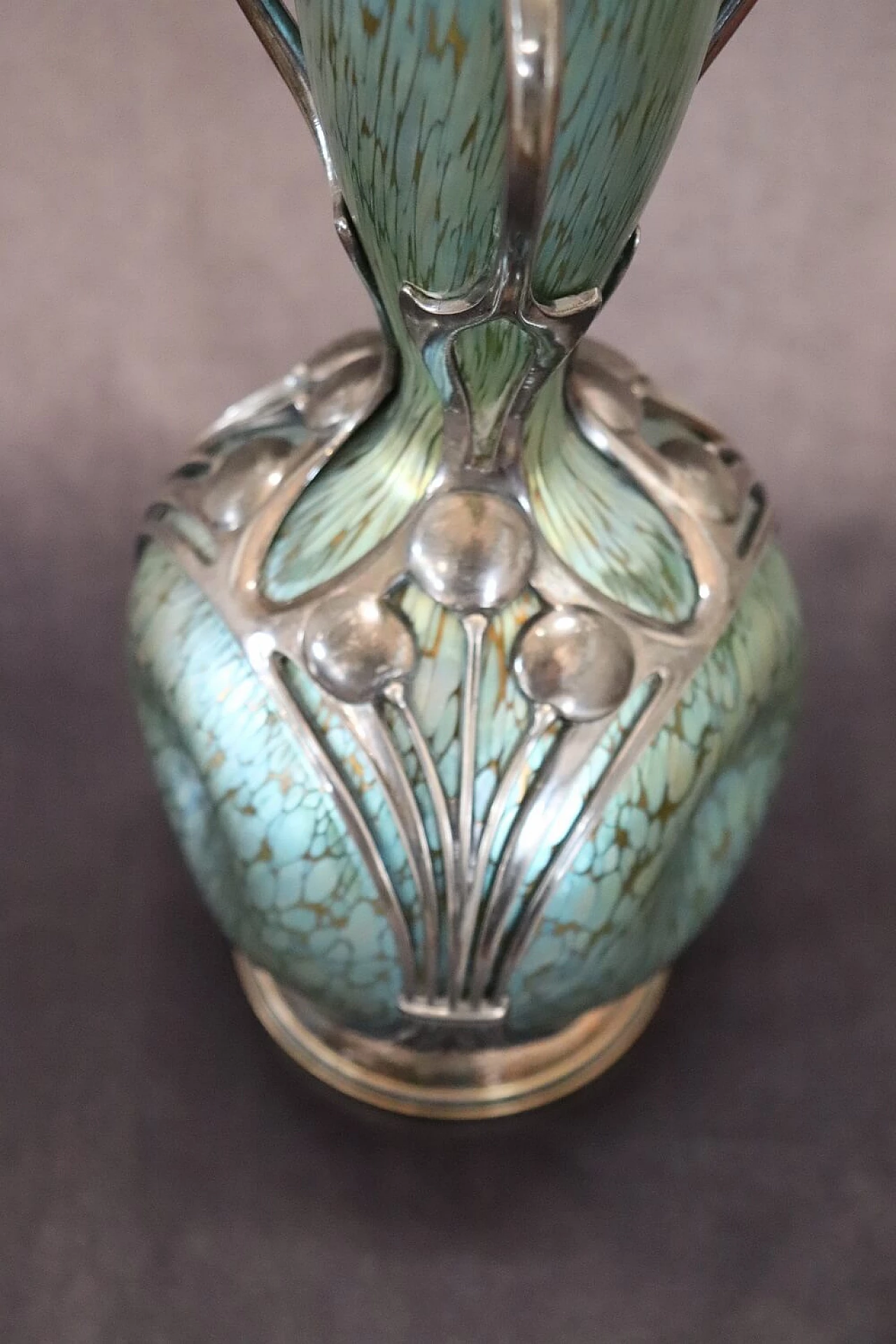 Art Nouveau vase by Moritz Hacker and Johann Loetz Witwe, early 20th century 4
