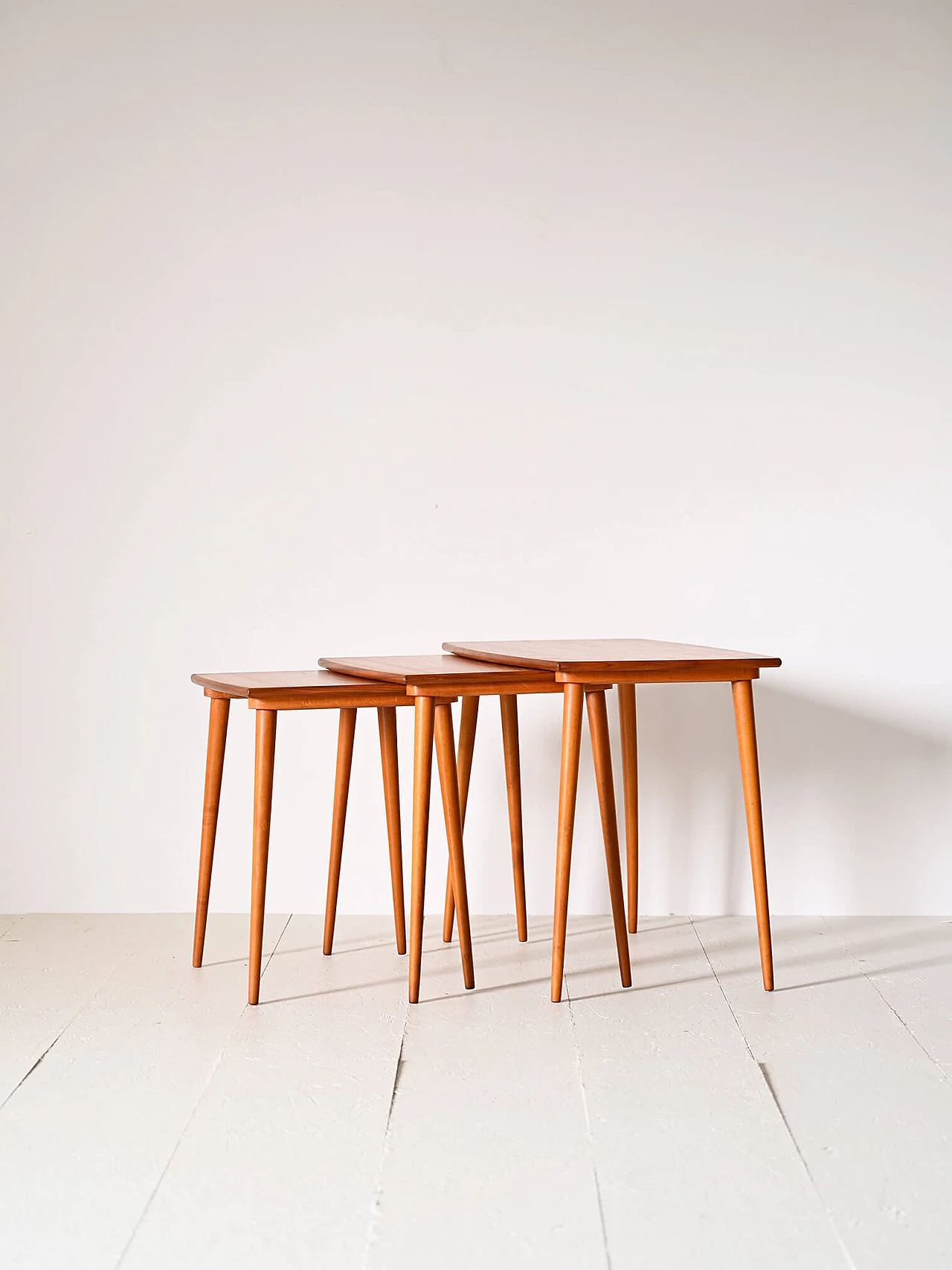 3 Scandinavian nesting tables in teak and oak, 1960s 3