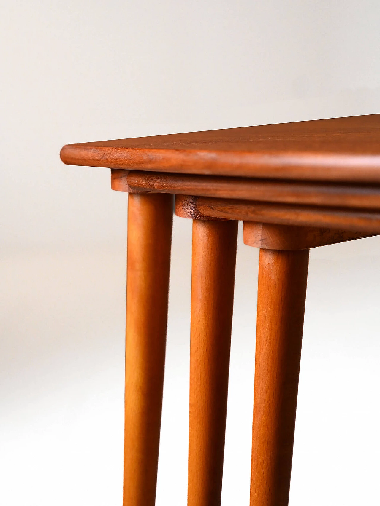 3 Scandinavian nesting tables in teak and oak, 1960s 6