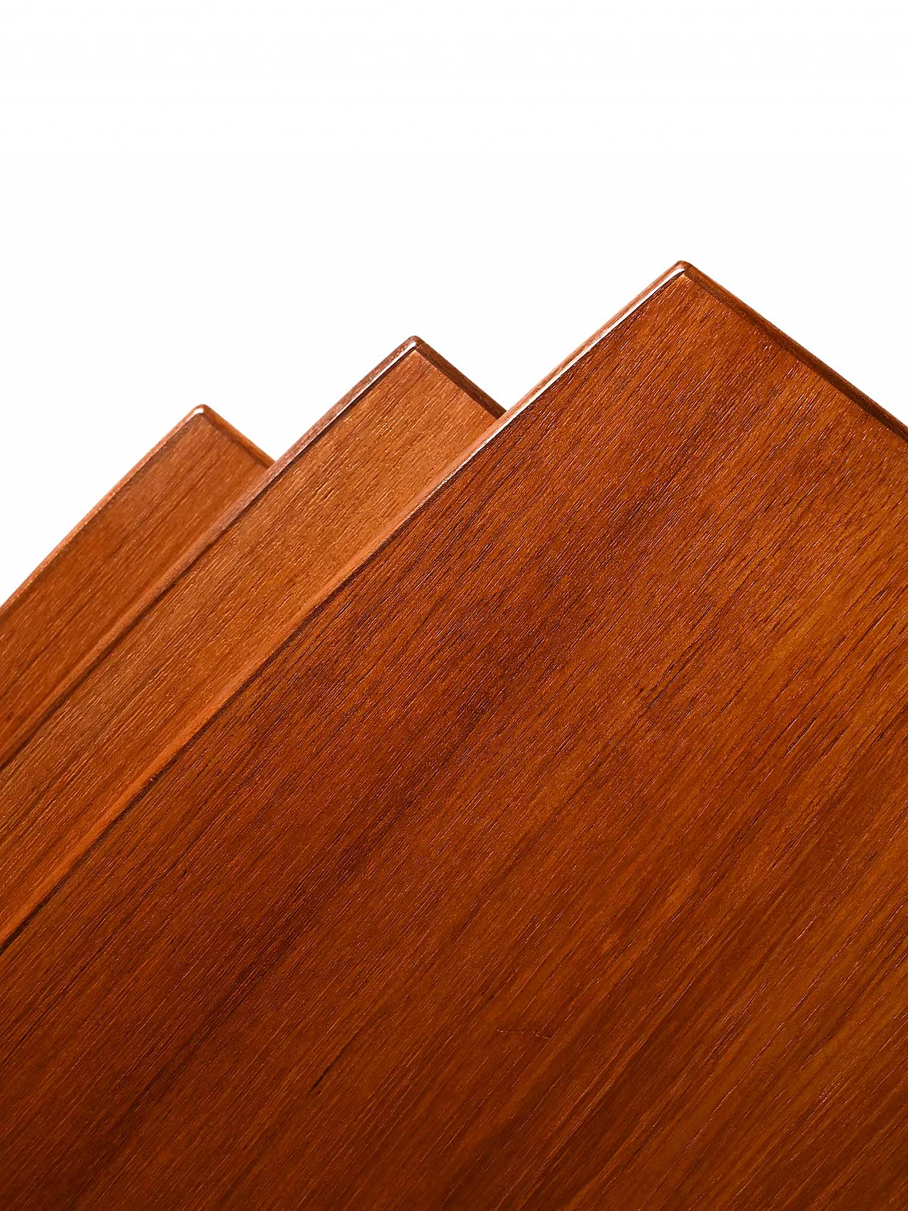 3 Scandinavian nesting tables in teak and oak, 1960s 7