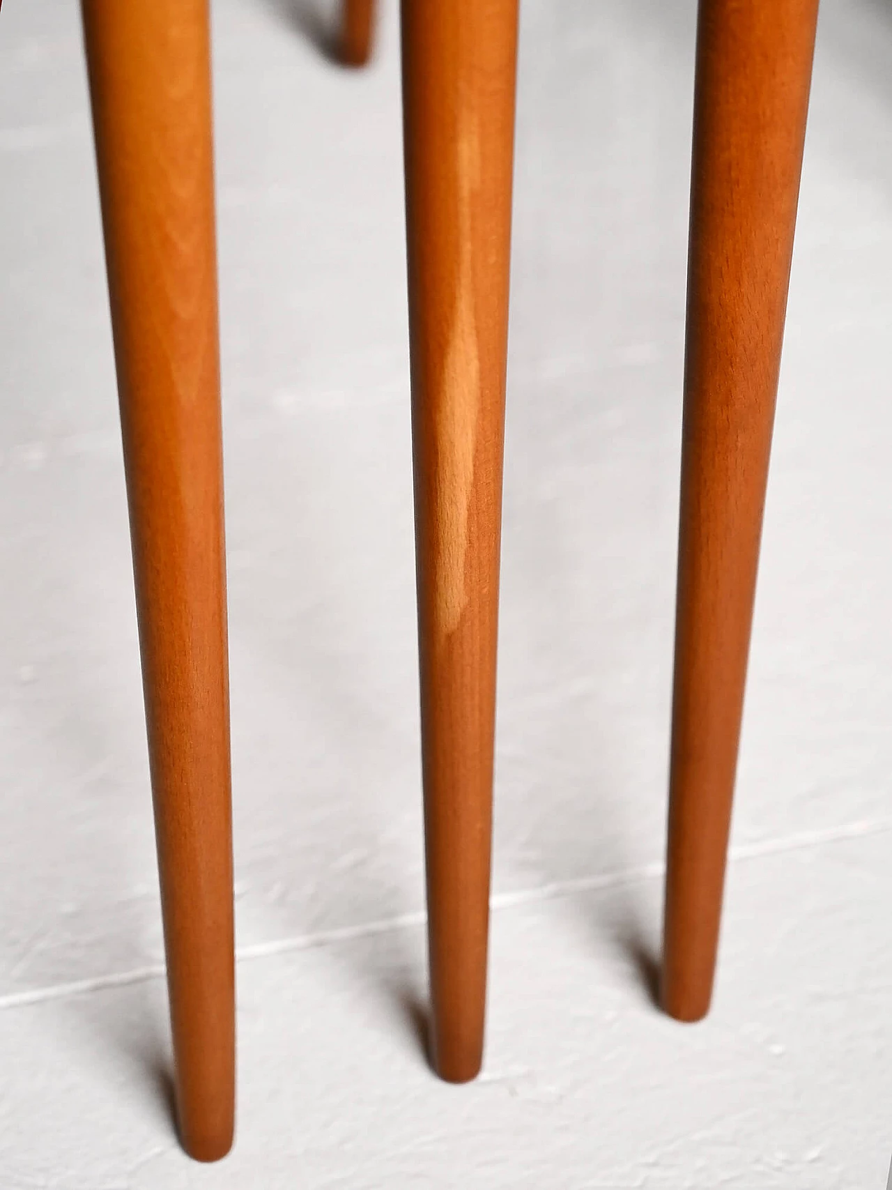 3 Scandinavian nesting tables in teak and oak, 1960s 9