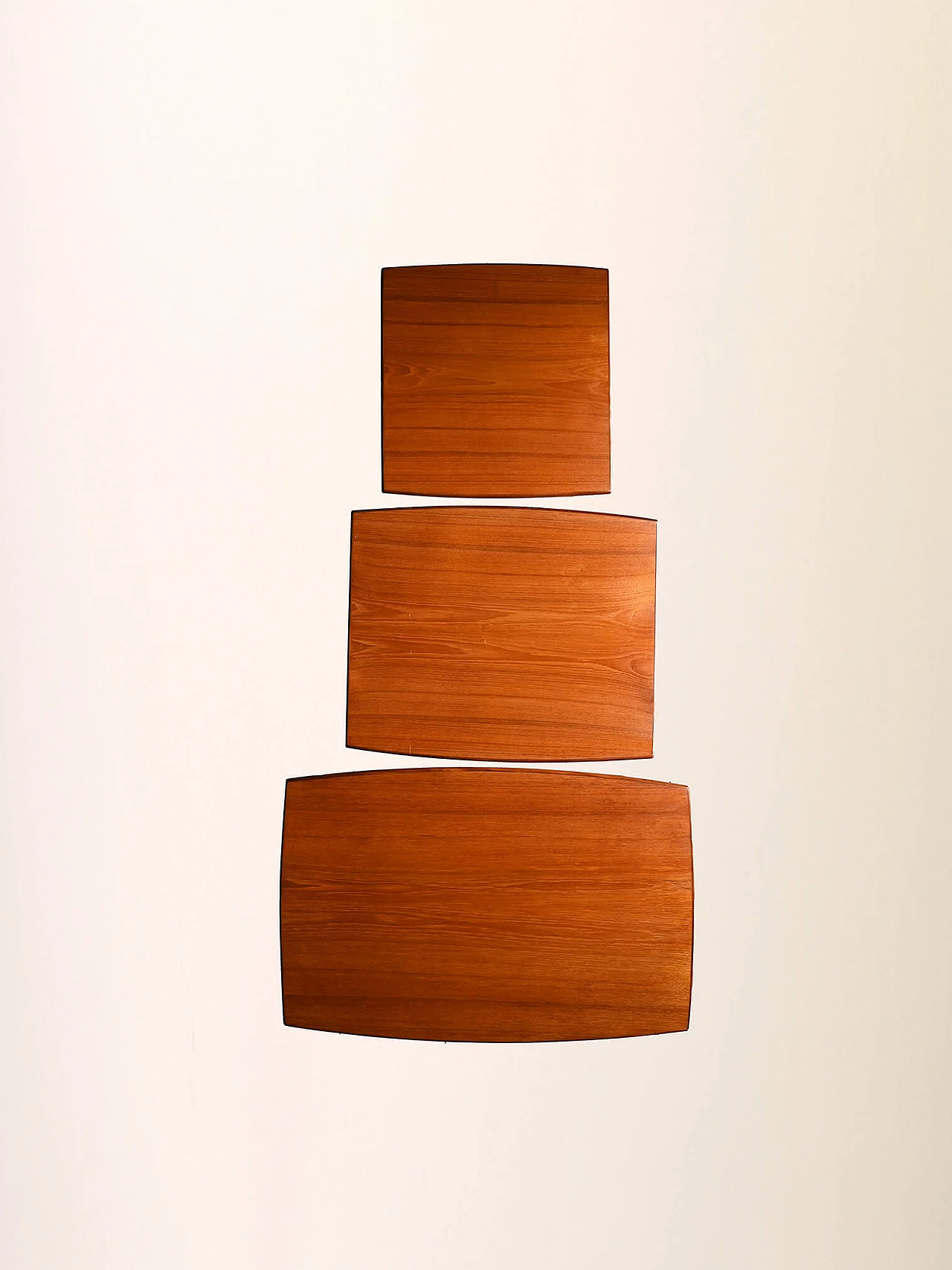 3 Scandinavian nesting tables in teak and oak, 1960s 10
