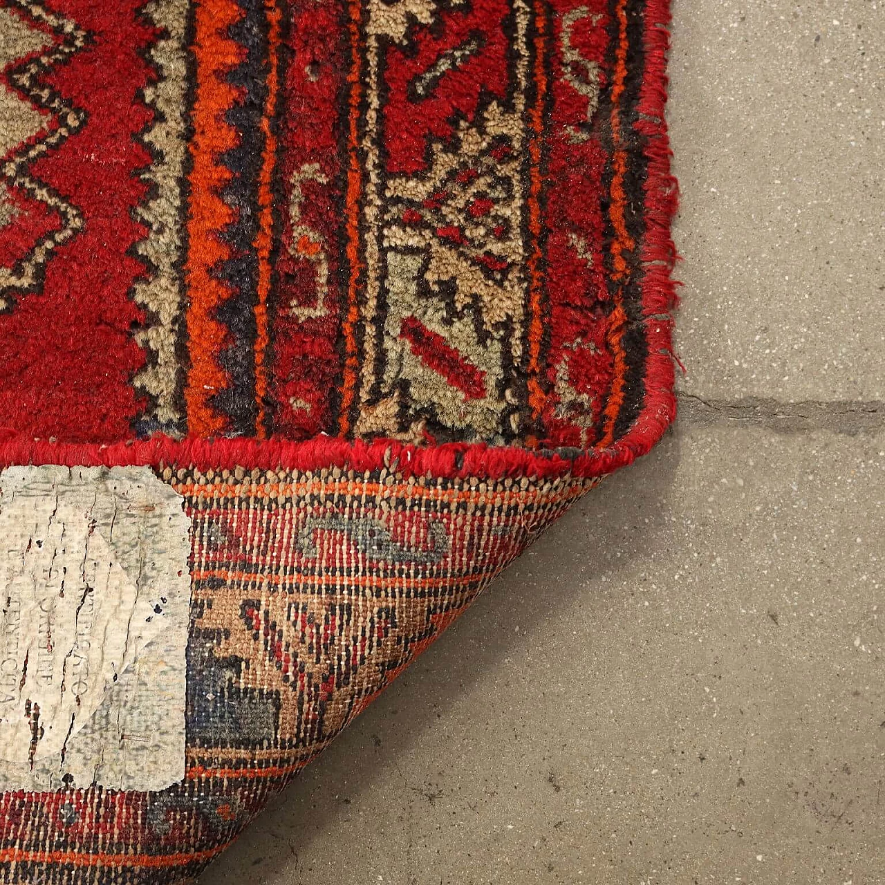 Iranian Mosul rug in cotton and wool 8