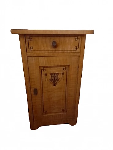 Comodino ungherese in legno dipinto, fine '800