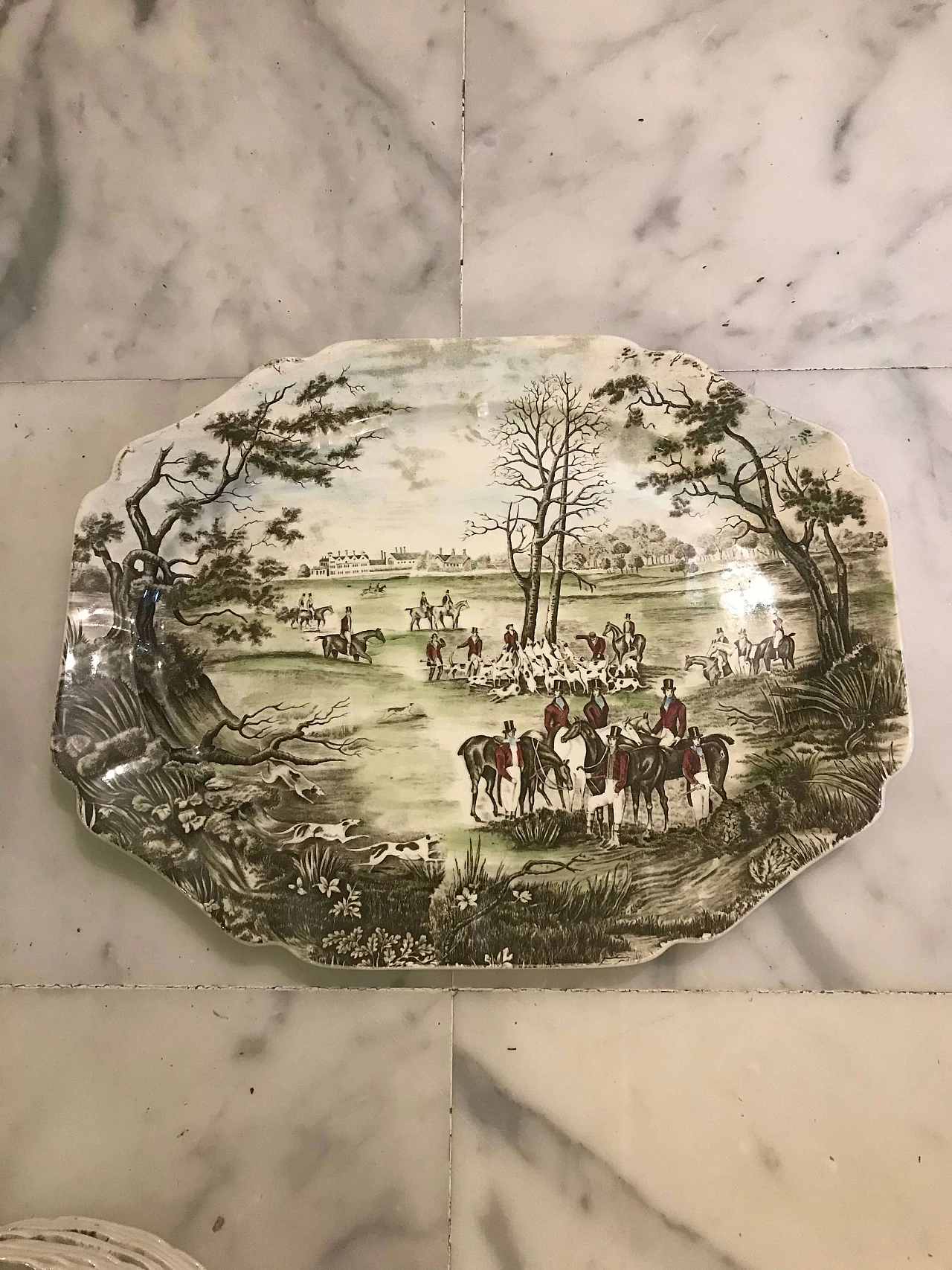 Vassoio da portata in ceramica di Johnson Brothers Hanley Ltd, anni '40 2