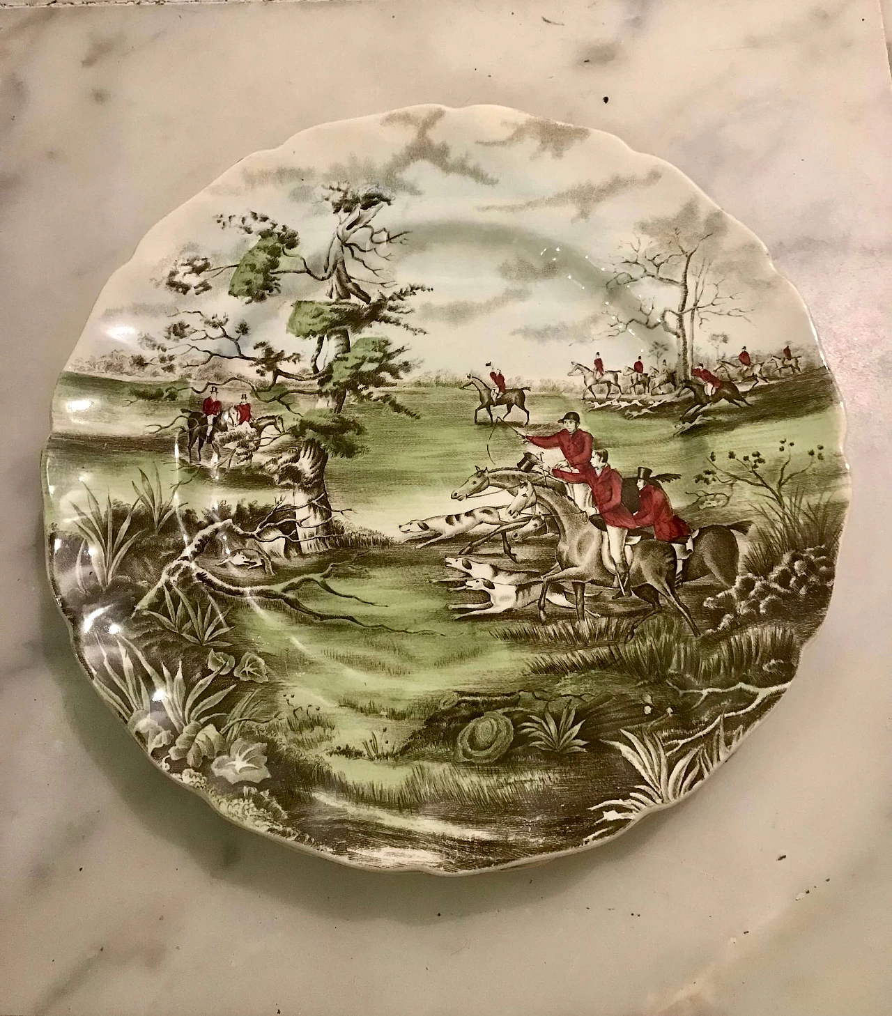 12 Piatti in ceramica inglese di Johnson Brothers Hanley Ltd, anni '40 6