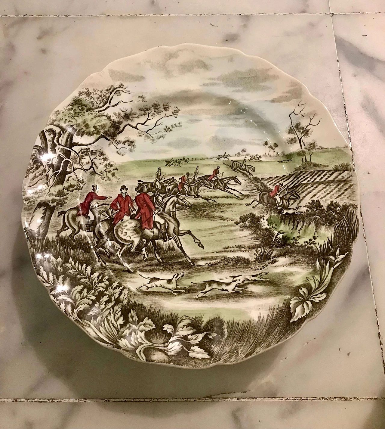 12 Piatti in ceramica inglese di Johnson Brothers Hanley Ltd, anni '40 9