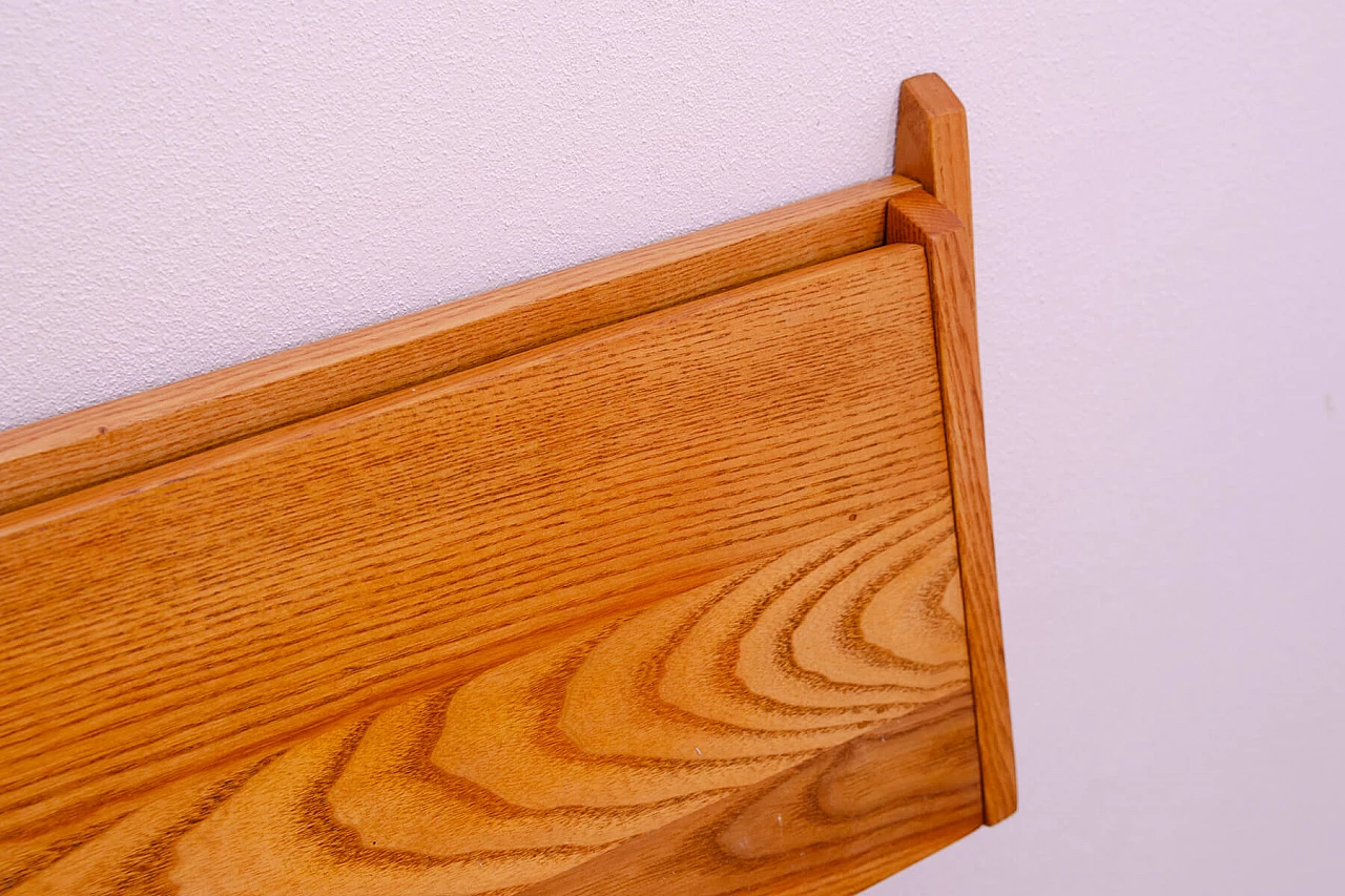 Wall beech wood shelf by Uluv, 1960s 11