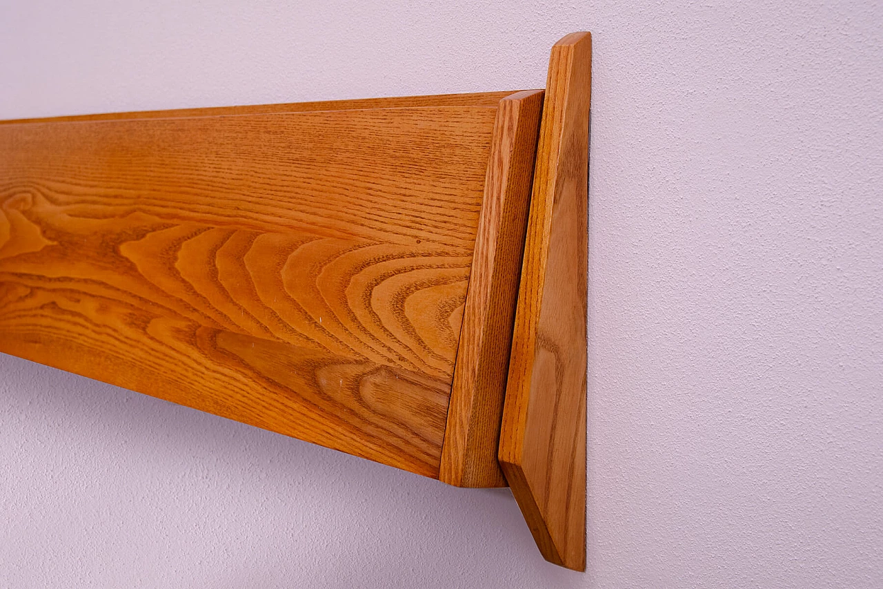 Wall beech wood shelf by Uluv, 1960s 12