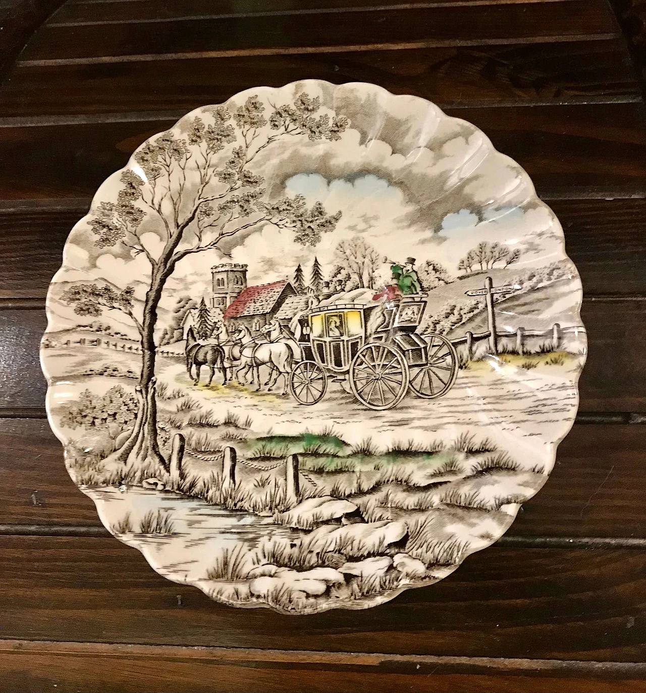 6 Tazze da tè con piattini di Myott Royal Mail, anni '50 1