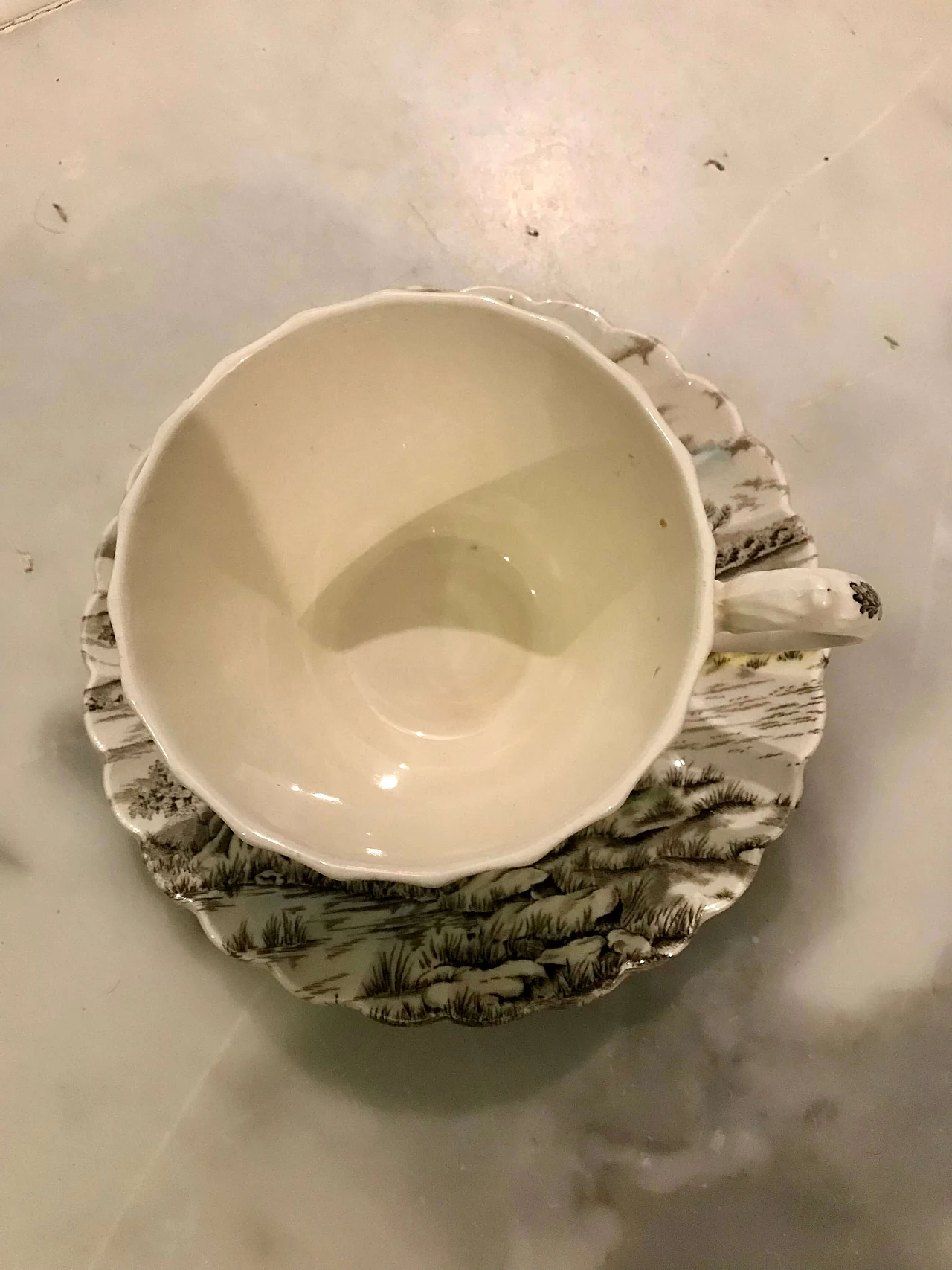 6 Tazze da tè con piattini di Myott Royal Mail, anni '50 7