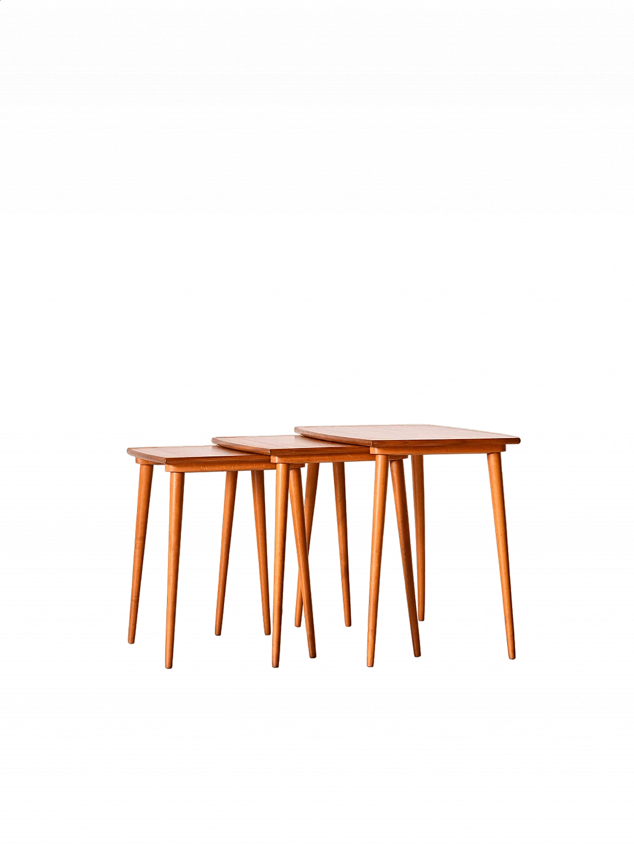 3 Scandinavian nesting tables in teak and oak, 1960s 11